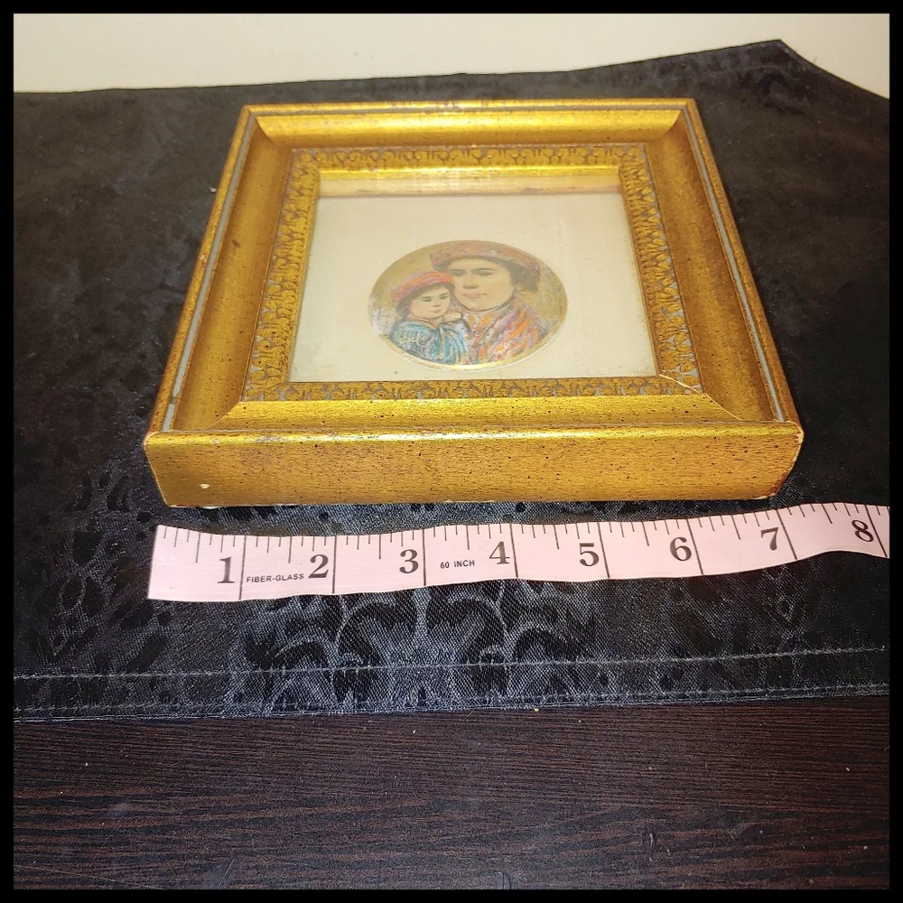 Edna Hibel Framed Porcelain Plaque *please read*
